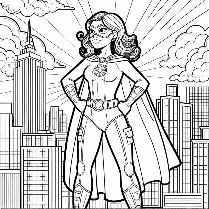 GPT Coloring Book Hero: Generic Superhero Adventure | Free Chat with AI Bot